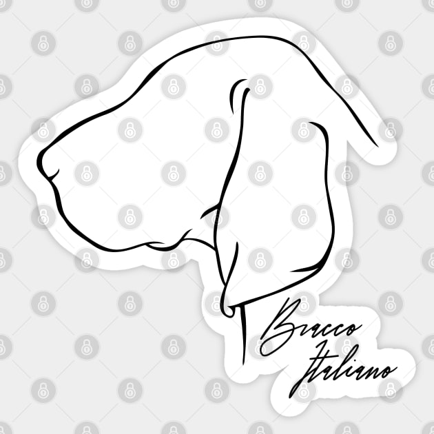 Proud Bracco Italiano profile dog lover Sticker by wilsigns